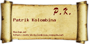 Patrik Kolombina névjegykártya